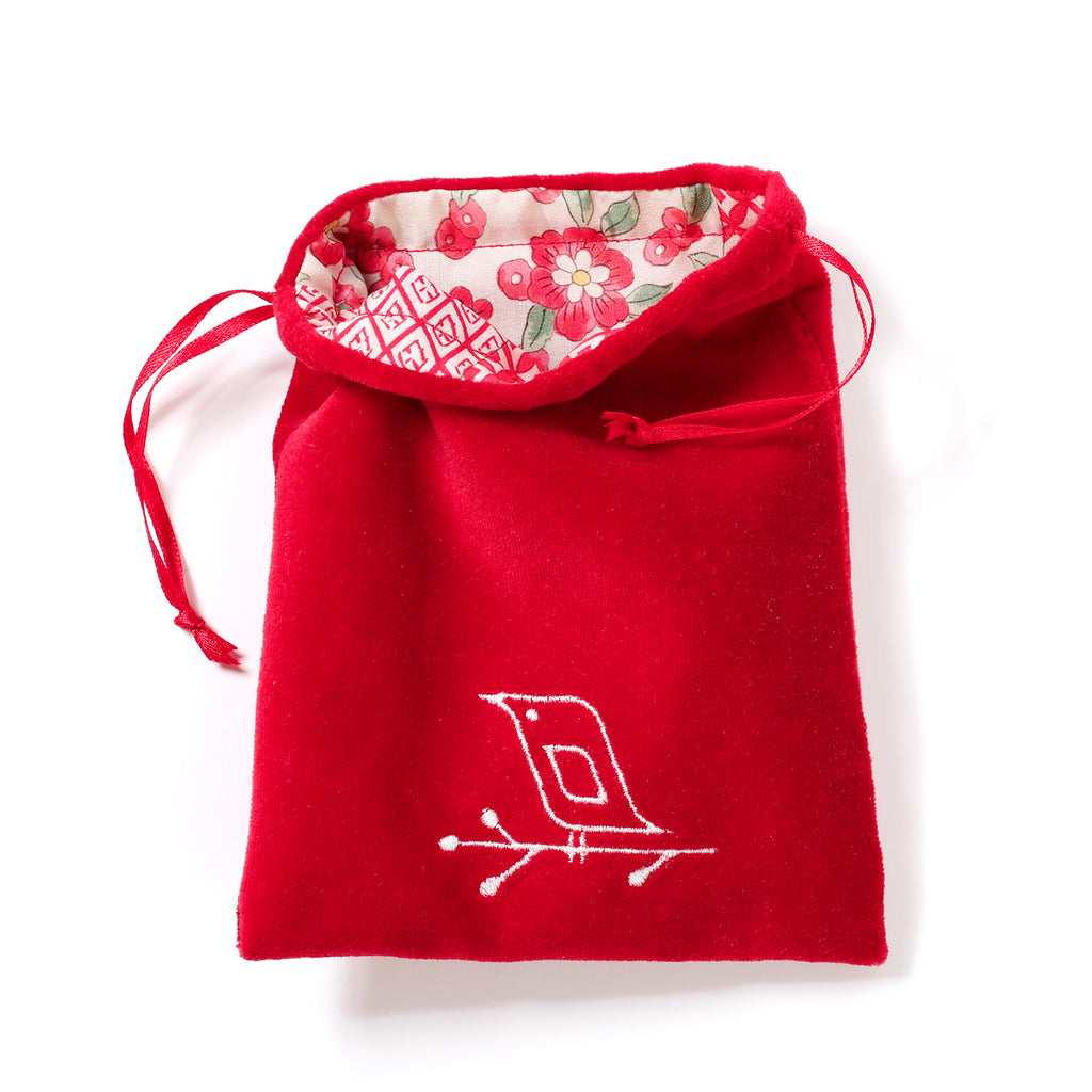 Red velvet cheap drawstring bags