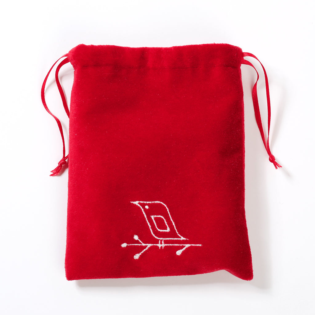 Red velvet drawstring online bag